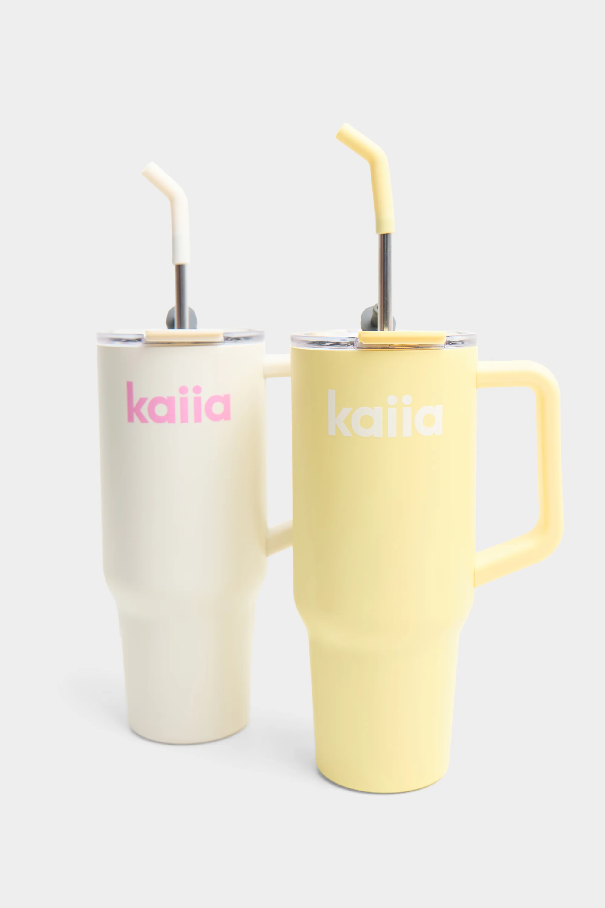 Kaiia 1.2 Litre Straw Bottle Lemon - Image 3