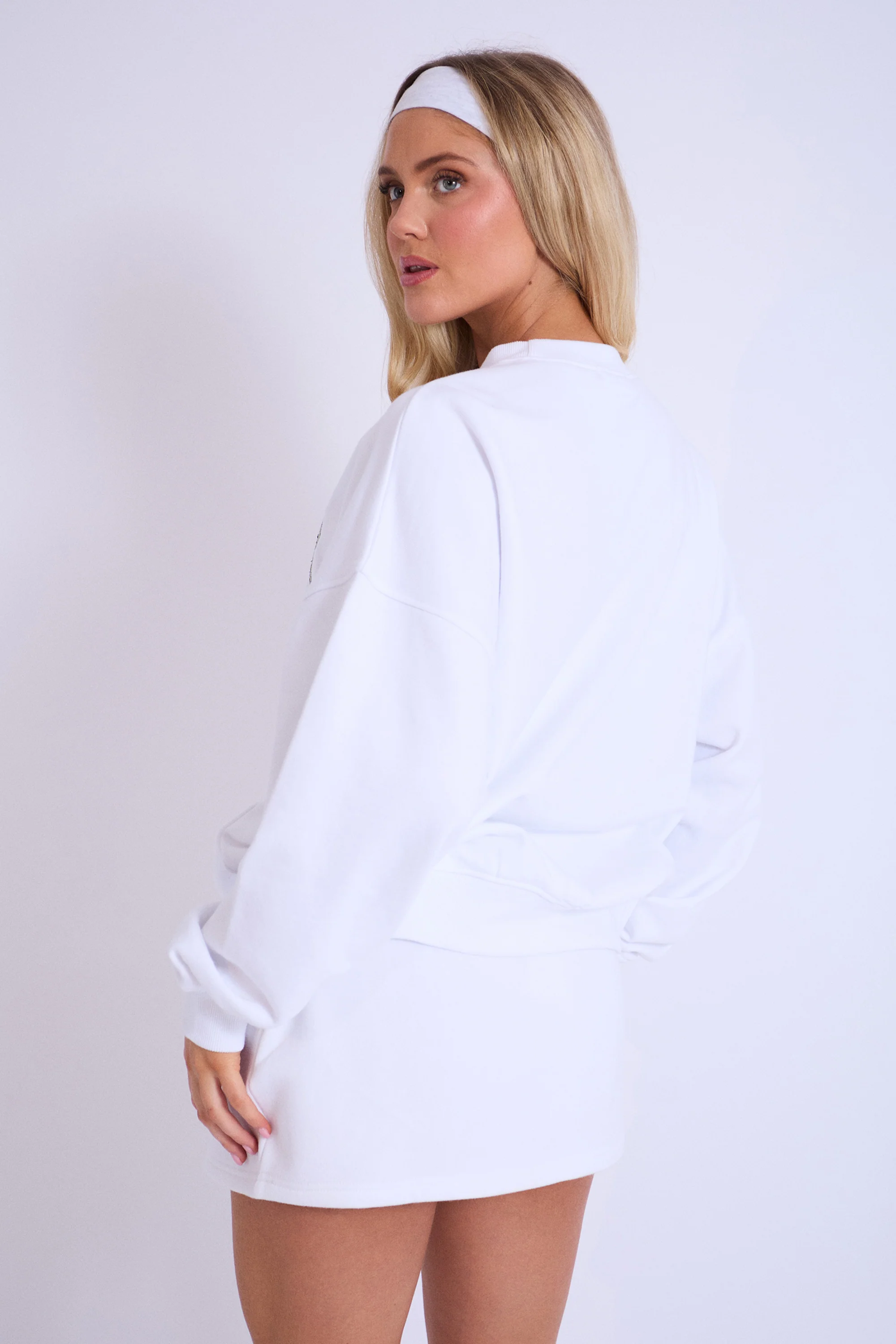 Kaiia California Oversized Sweatshirt White - Image 3