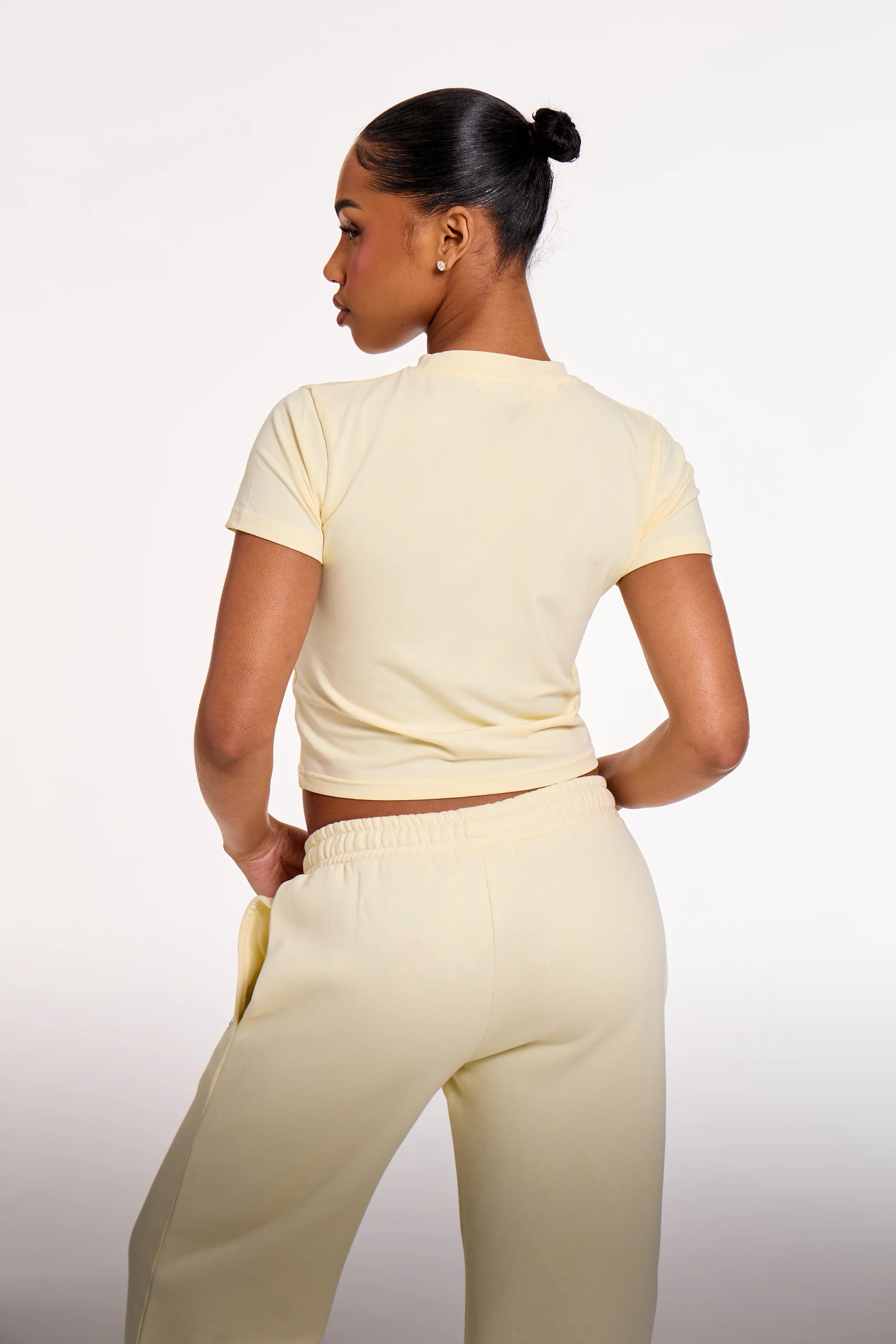 Kaiia Chrome Logo Baby Tee Lemon - Image 4