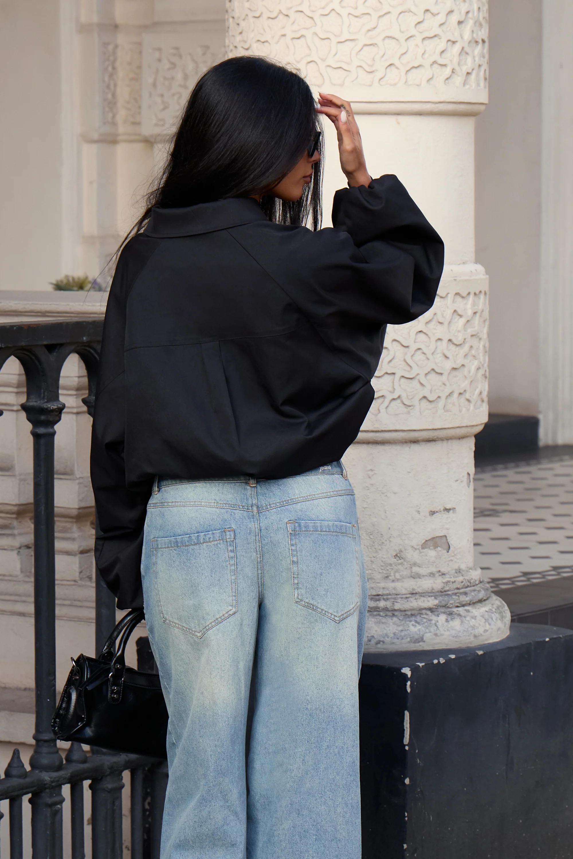 Kaiia Drawcord Hem Technical Jacket Black - Image 4