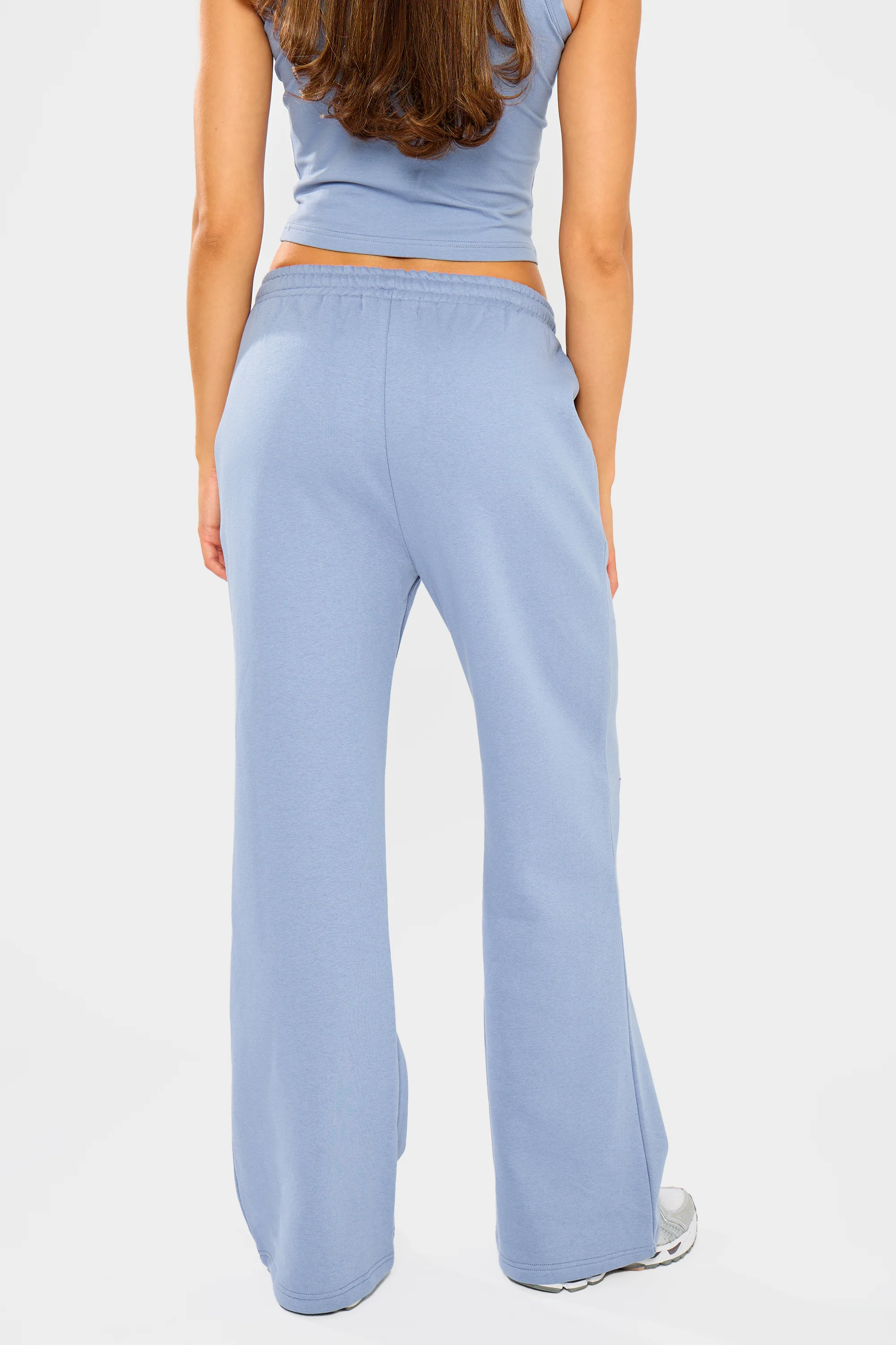 Kaiia Embossed Wide Leg Joggers Vintage Blue - Image 8