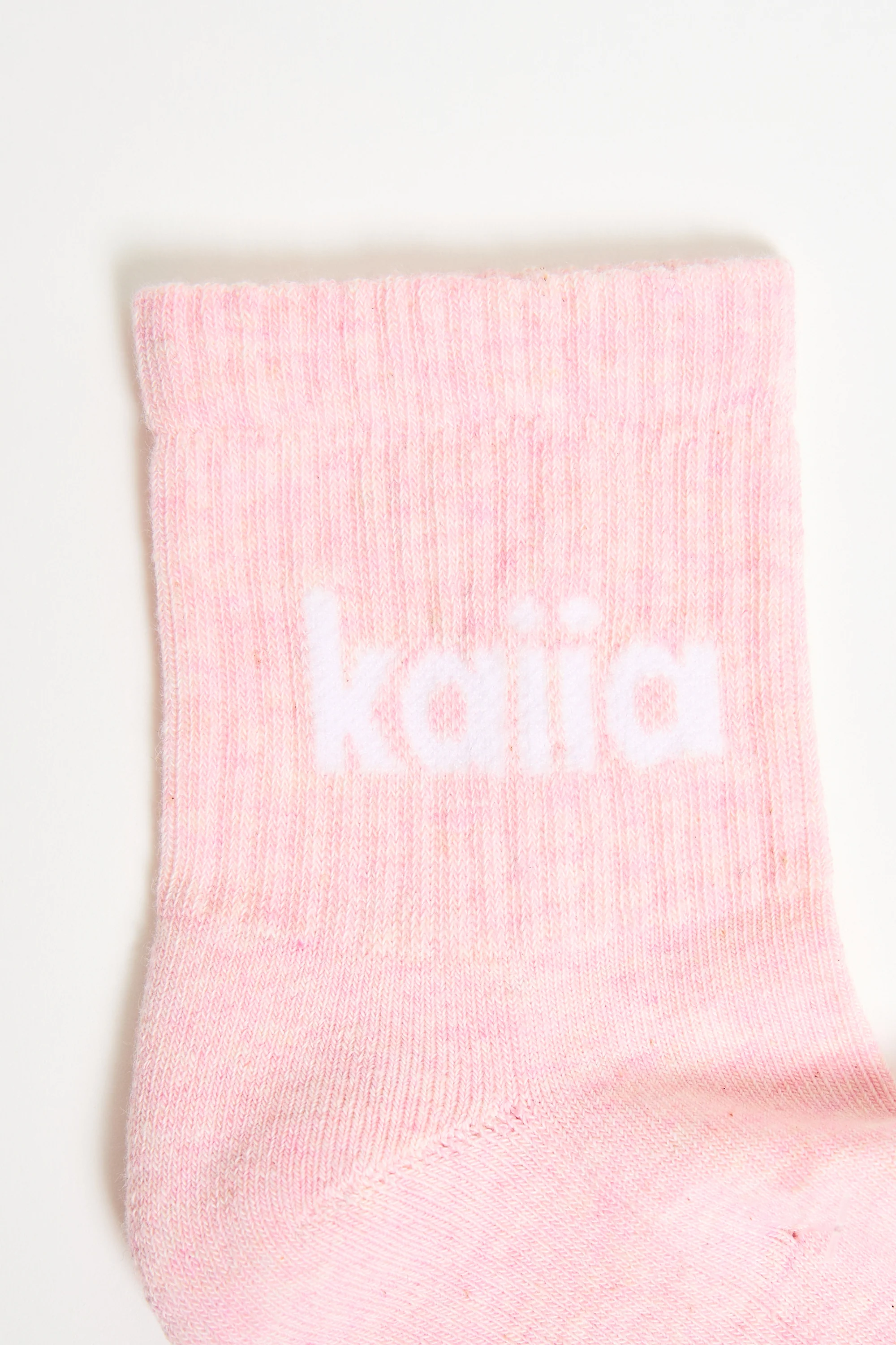 Kaiia Pack of Three Logo Socks Pink, Blue & Grey Marl - Image 3