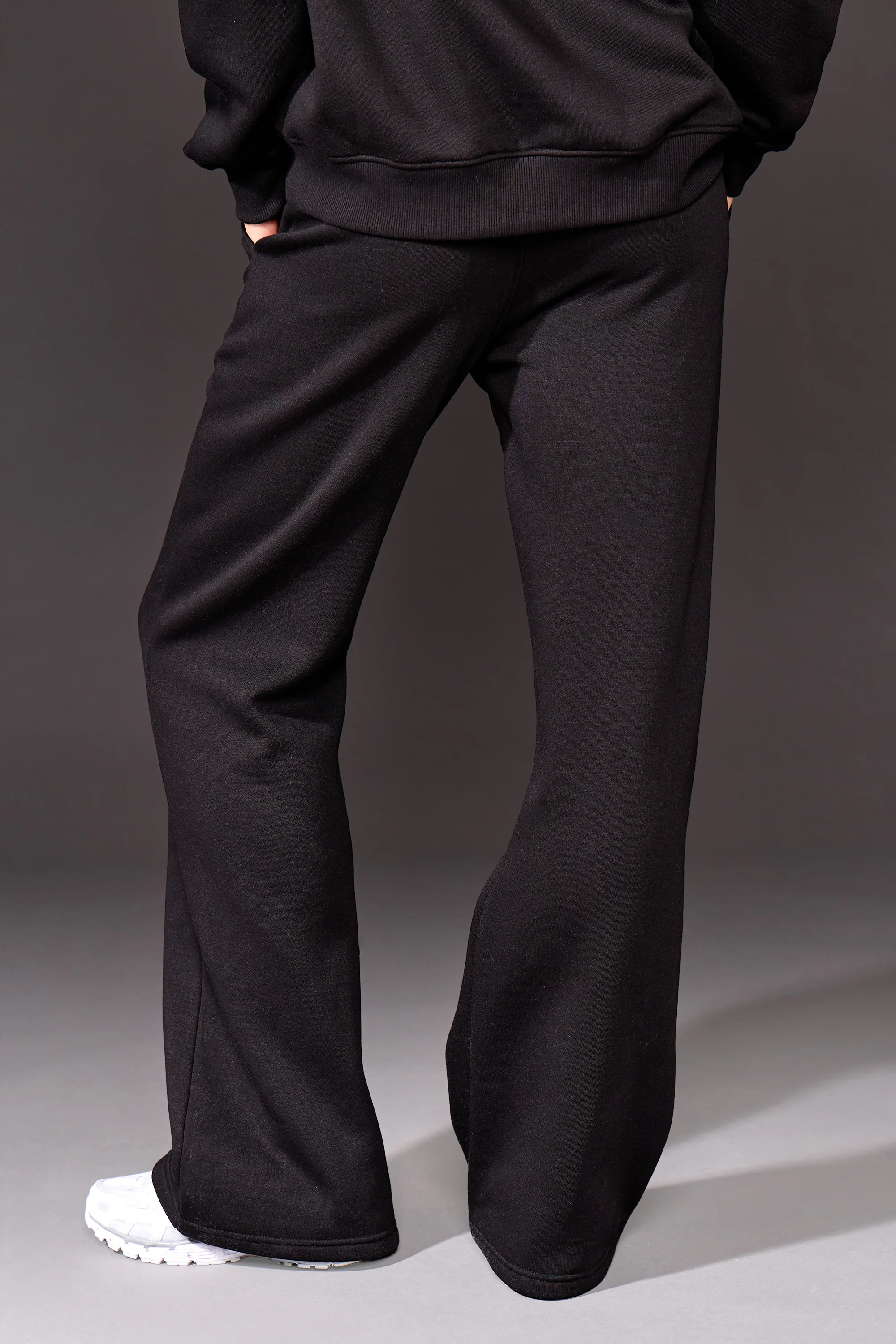 Kaiia Slogan Flared Joggers Black & Silver - Image 4