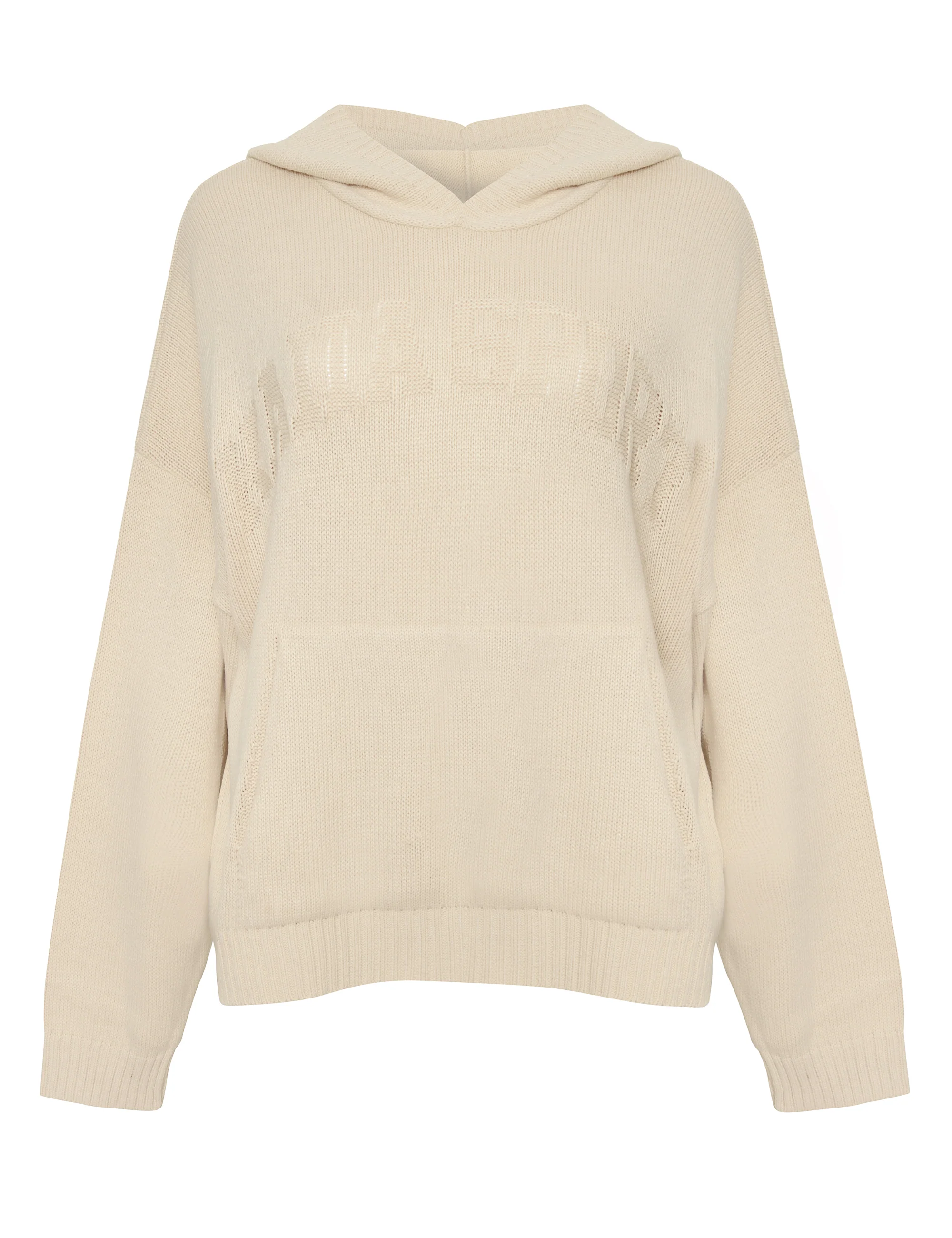 Kaiia Sport Knitted Hoodie Stone - Image 5