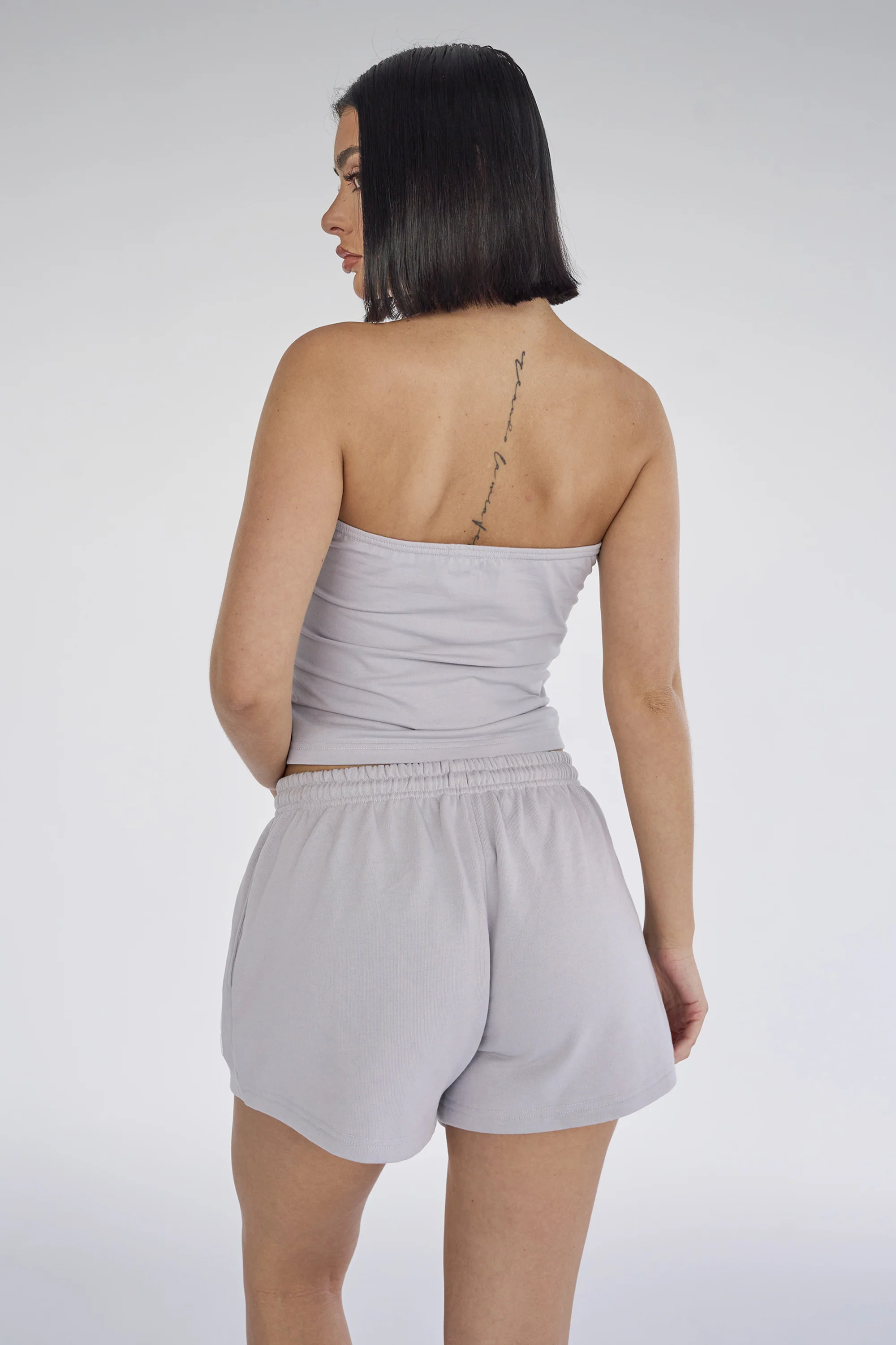 Kaiia Studio Bubble Logo Bandeau Top Light Grey - Image 8