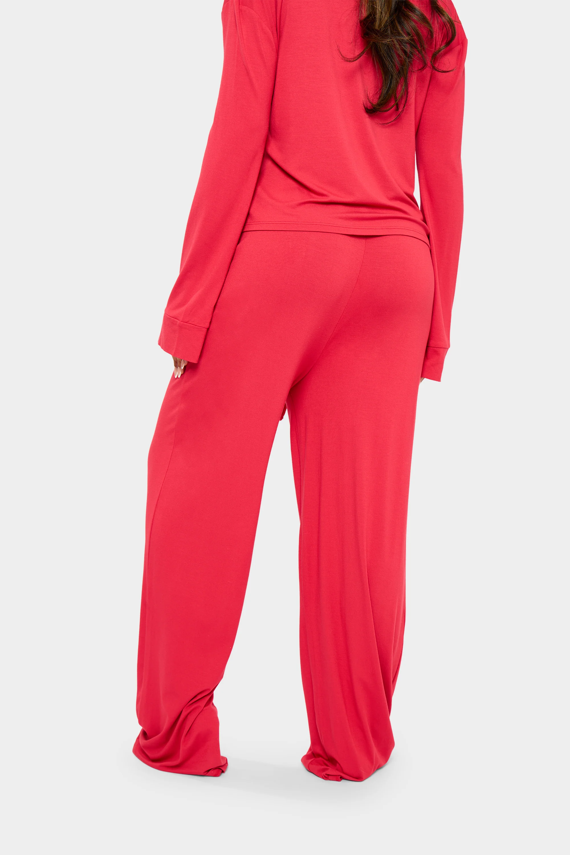 Kaiia Supersoft Slouchy Pyjama Trousers Red - Image 4