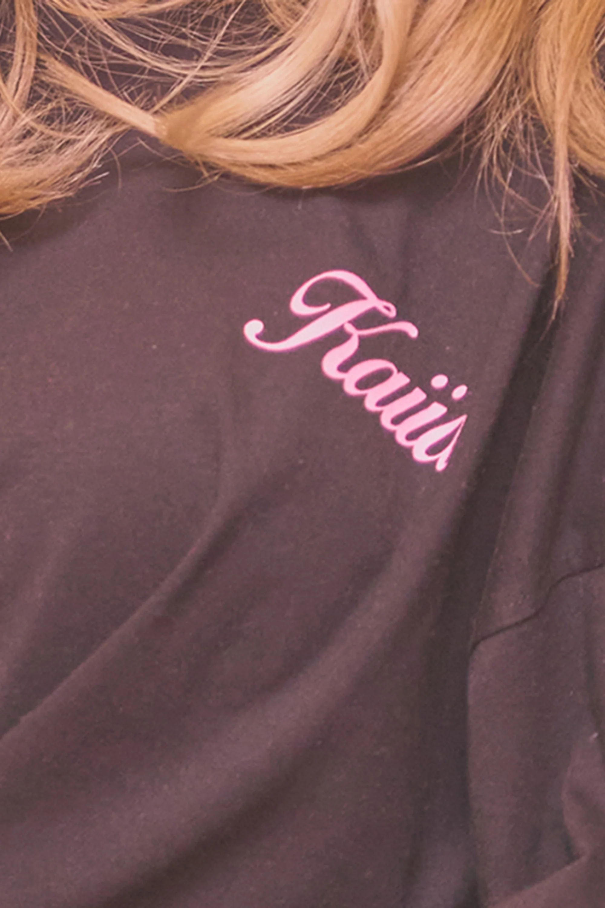 Kaiia Angel Graphic Oversized T-Shirt Black & Pink - Image 8