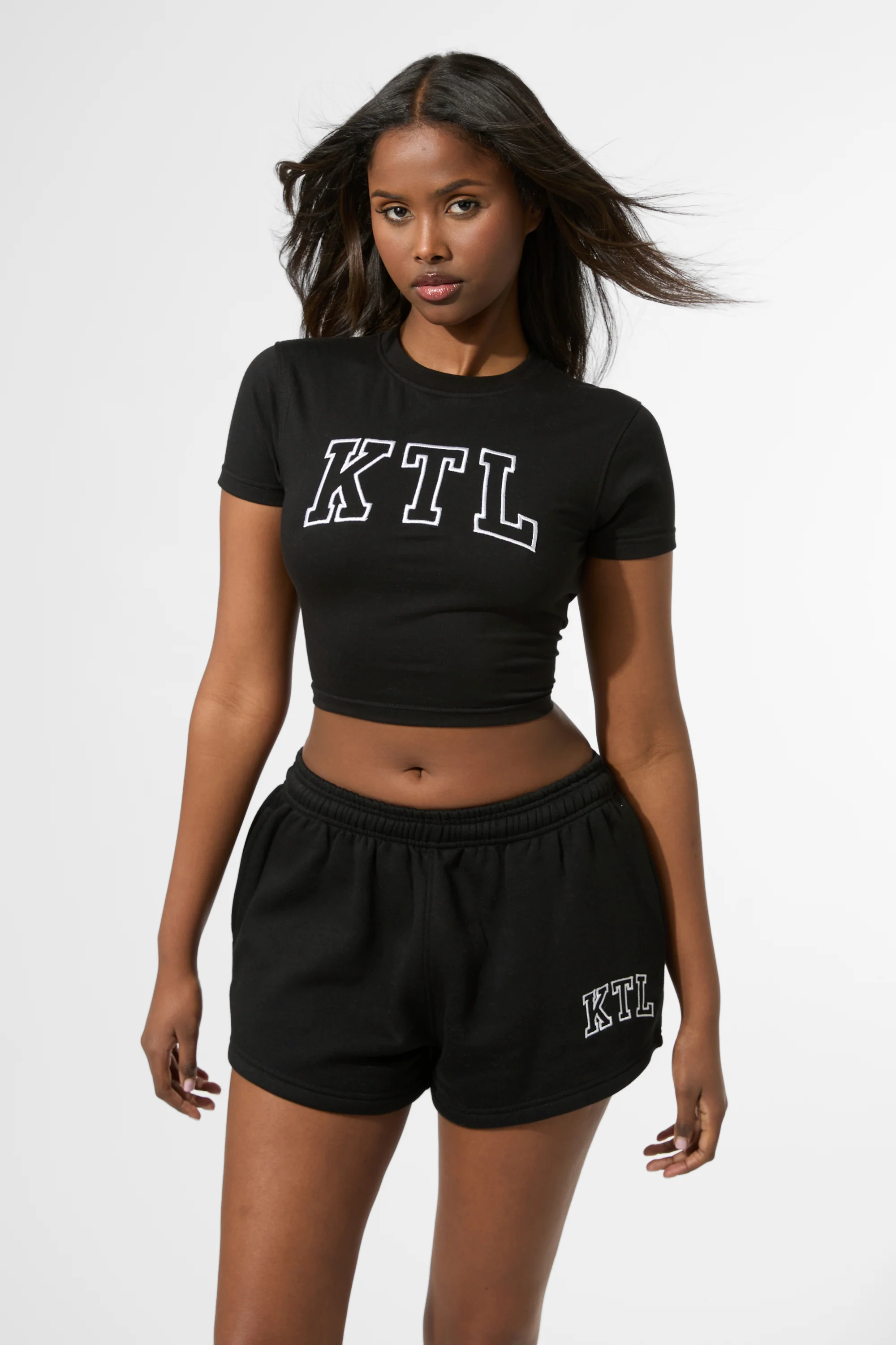Kaiia KTL Logo Baby Tee Black - Image 2