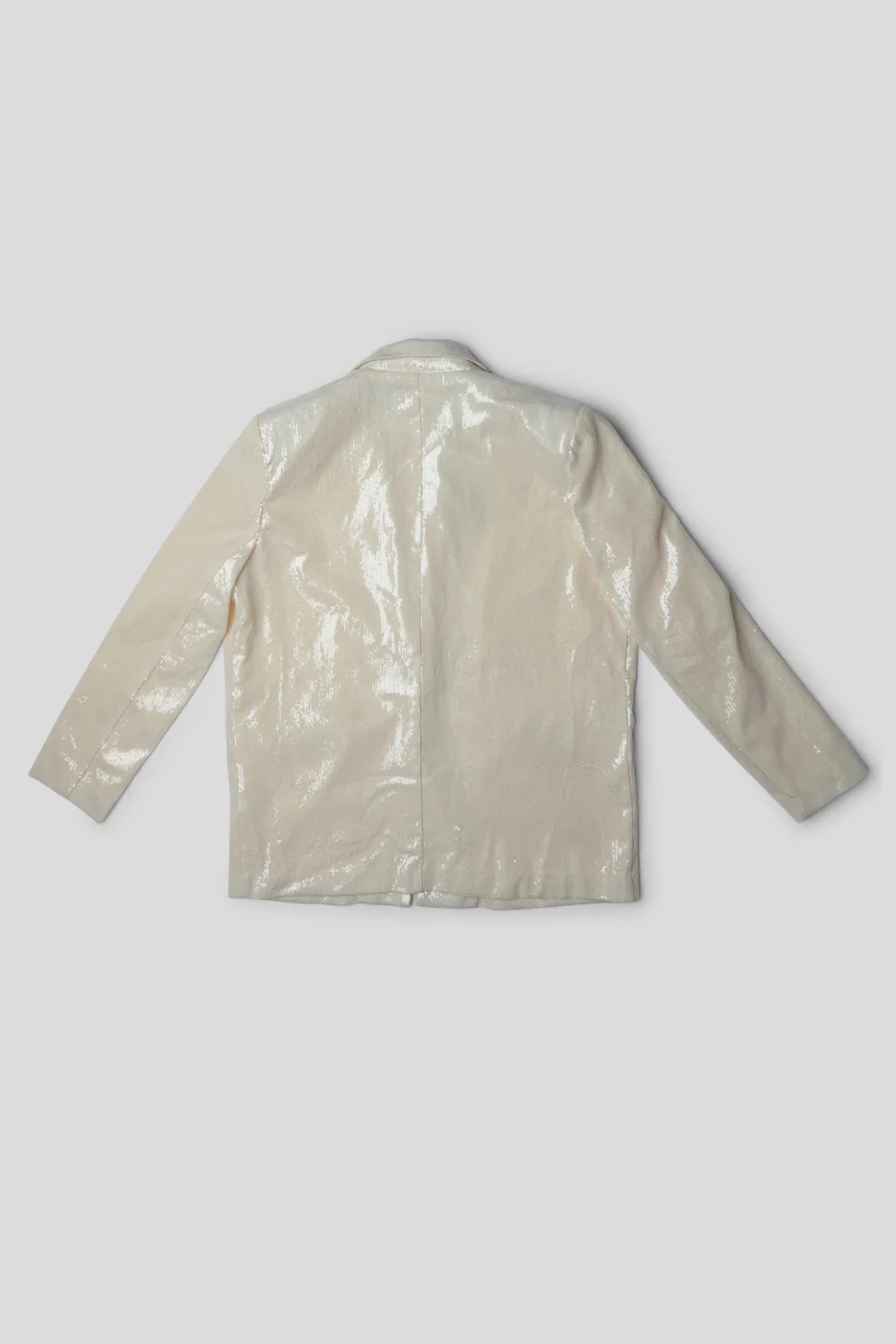 PREMIUM SEQUIN OVERSIZED BLAZER ECRU - Image 7